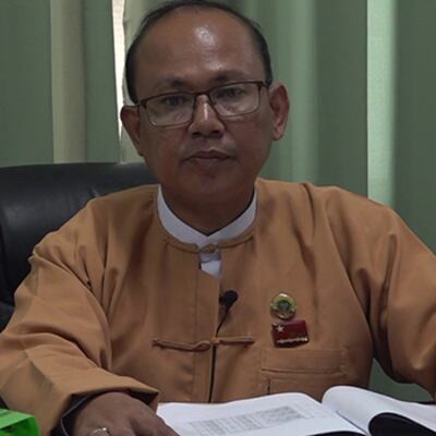 ရခိုင်ပြည်နယ်အစိုးရအဖွဲ့ ပြောခွင့်ရသူ စည်ပင်သာယာရေးဝန်ကြီး ဦးဝင်းမြင့် 