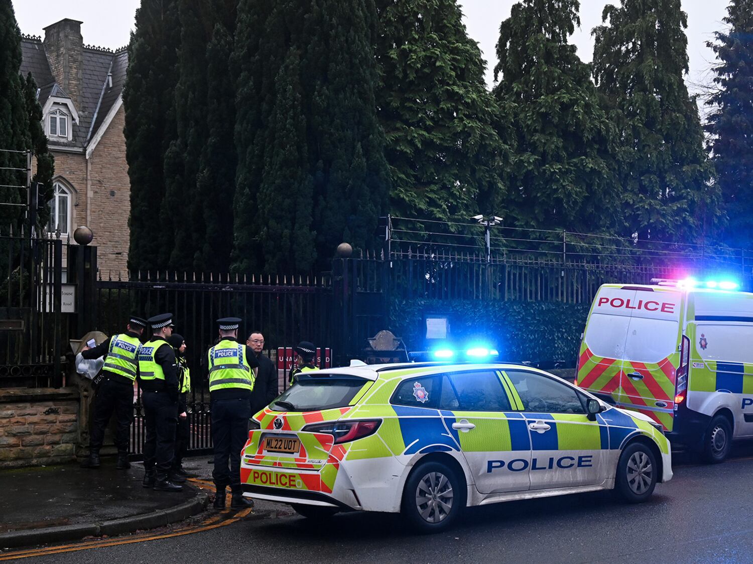 Police called to Chinese Consulate in Manchester after graffiti protest