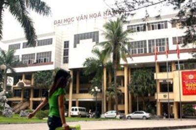 Đại học Văn Hóa ở Hà nội. RFA photo