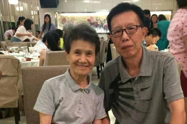 Guangzhou democracy activist Fan Yiping (R) is shown in a screenshot from Twitter.