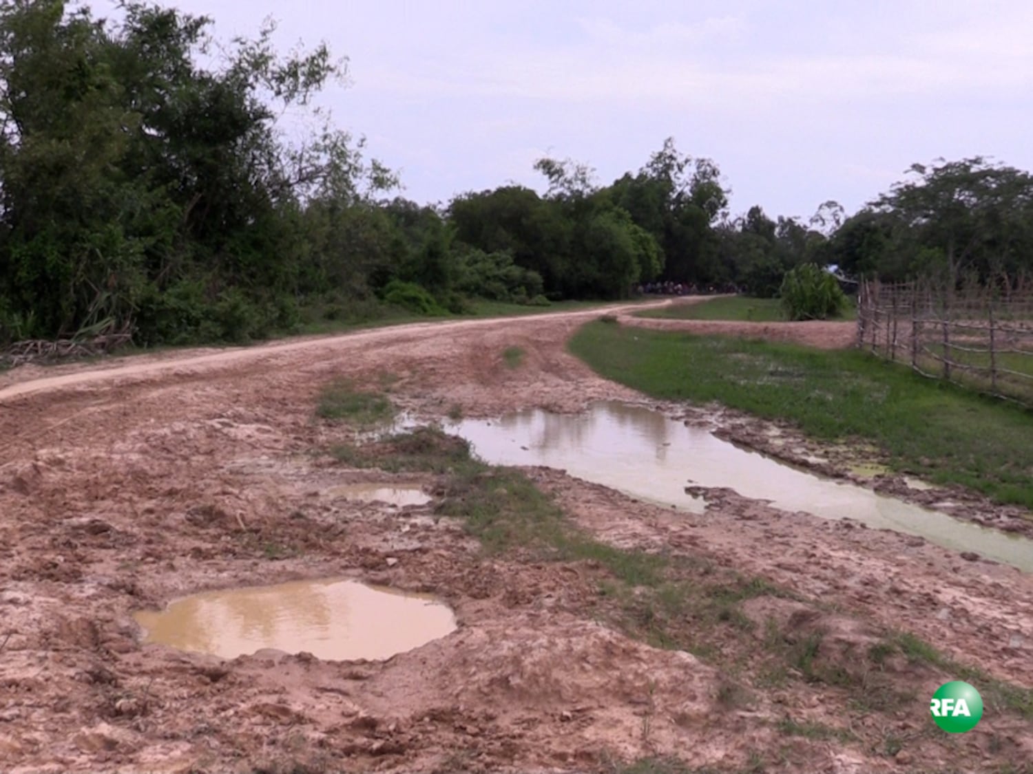 ផ្លូវ​ក្នុង​ភូមិ​នា​សង្កាត់​ប្រាសាទ ក្រុង​បាវិត ខេត្ត​ស្វាយរៀង ថ្ងៃ​ទី​១១ ខែ​សីហា ឆ្នាំ​២០១៦។ RFA/Choup Sereyroth