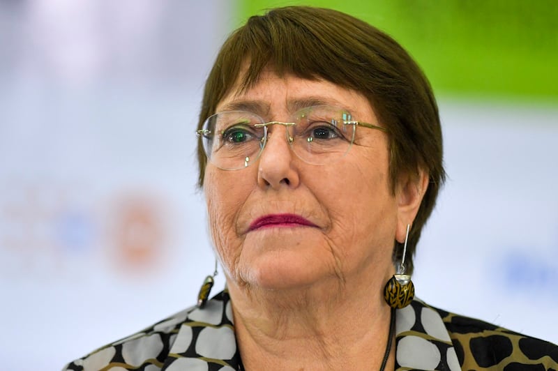 Former United Nations High Commissioner for Human Rights Michelle Bachelet attends the II National Assembly of Women Mayors in Tegucigalpa, Aug. 22, 2024. (Orlando Sierra/AFP)