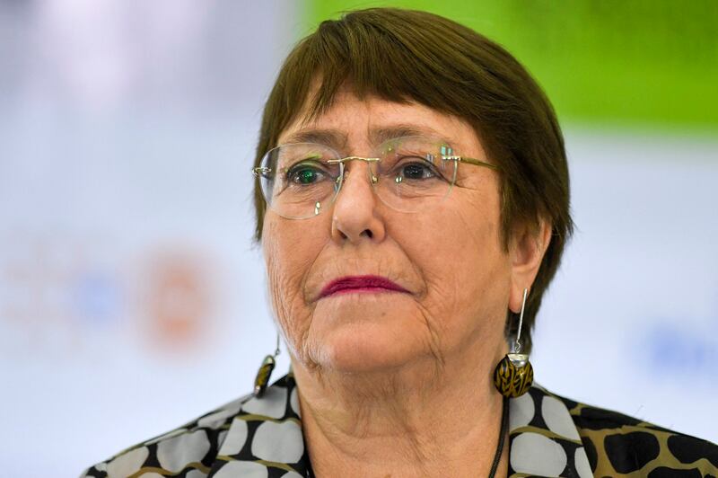 Former United Nations High Commissioner for Human Rights Michelle Bachelet attends the II National Assembly of Women Mayors in Tegucigalpa, Aug. 22, 2024. (Orlando Sierra/AFP)