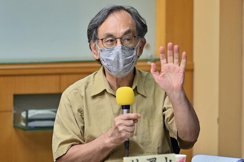 民進黨前立委林濁水:蔡英文和國安團隊面對中國對台演習態度軟弱導致蔡英文聲望下跌。(鍾廣政 攝)