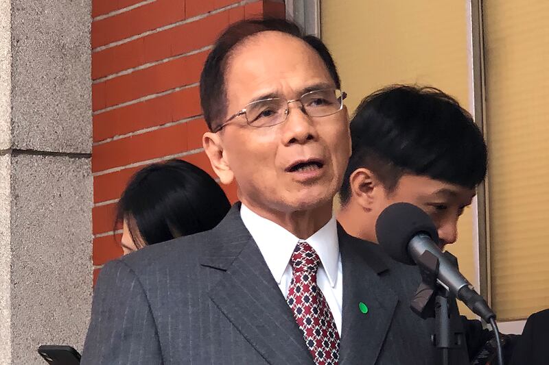 2020年11月30日,台灣民主基金會董事長游錫堃:新冠肺炎疫情讓全球的人權工作面臨極大挑戰。(鍾廣政 攝)