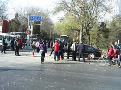 图片：12月10日是世界人权日，访民到联合国驻北京办事处要人权。（张建平提供/记者乔龙）