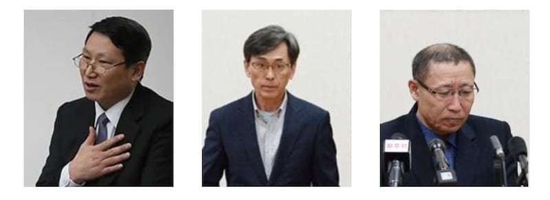 북한 내 억류 국민 7명 중 선교사 (왼쪽부터) 김정욱·김국기·최춘길씨