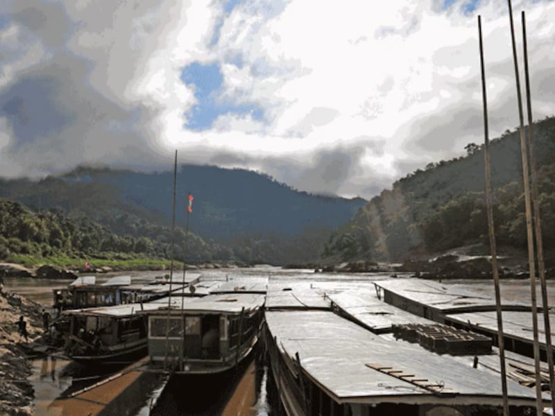 Satellite imagery shows work underway on Laos’ latest large Mekong River dam