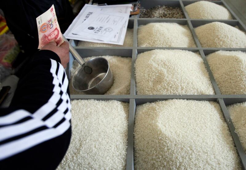 大气层的二氧化碳浓度上升，大米中的淀粉含量增加，锌、铁等营养成分却减少。（路透社）