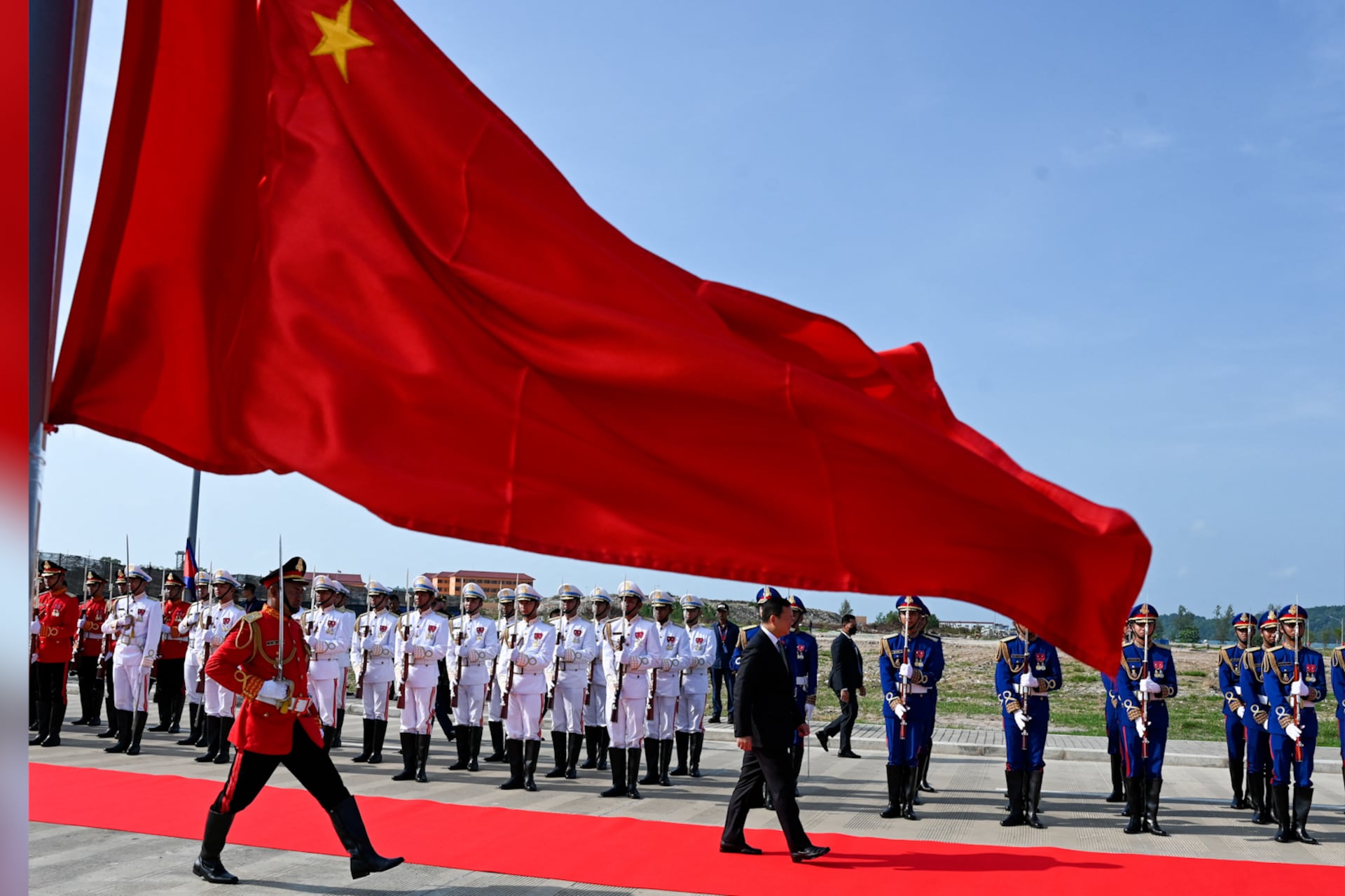 Hun Manet at the Ream Naval Base