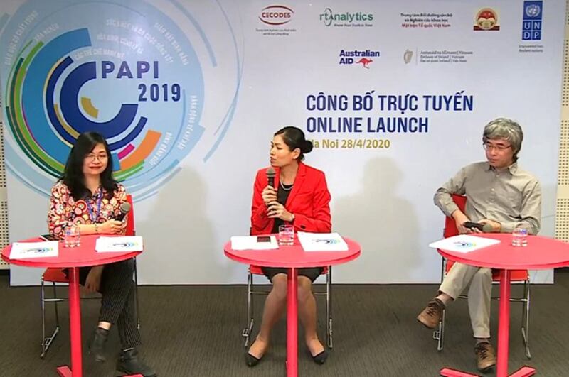 Chương trình Phát triển Liên hợp quốc (UNDP) công bố Chỉ số Hiệu quả Quản trị và Hành chính công cấp tỉnh (PAPI) 2019 ngày 28/04/2020, tại Hà Nội.
