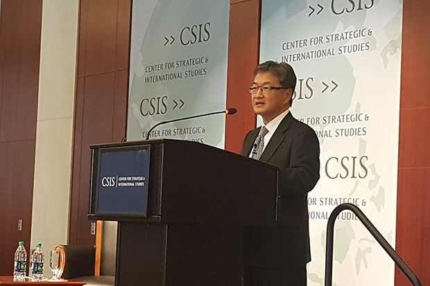 미국 국무부 조셉 윤 대북정책특별대표가 5일 미국 전략국제문제연구소(CSIS)에서 발언하고 있는 모습. 
