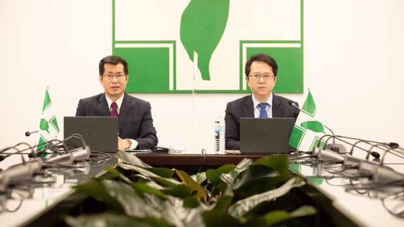 台日执政党国会议员举行2+2外交、经济会谈。(民进党提供)