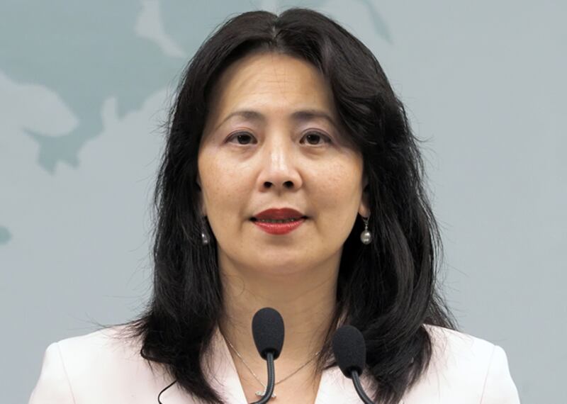 2020年6月10日,台灣外交部發言人歐江安:釣魚台列島是固有領土無毋庸置疑。(鍾廣政 攝)