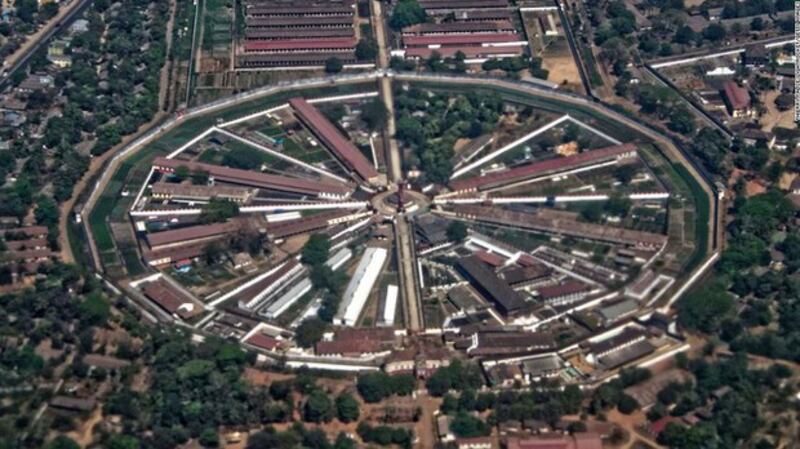 An aerial view of Insein Prison in Yangon, in a file photo. RFA