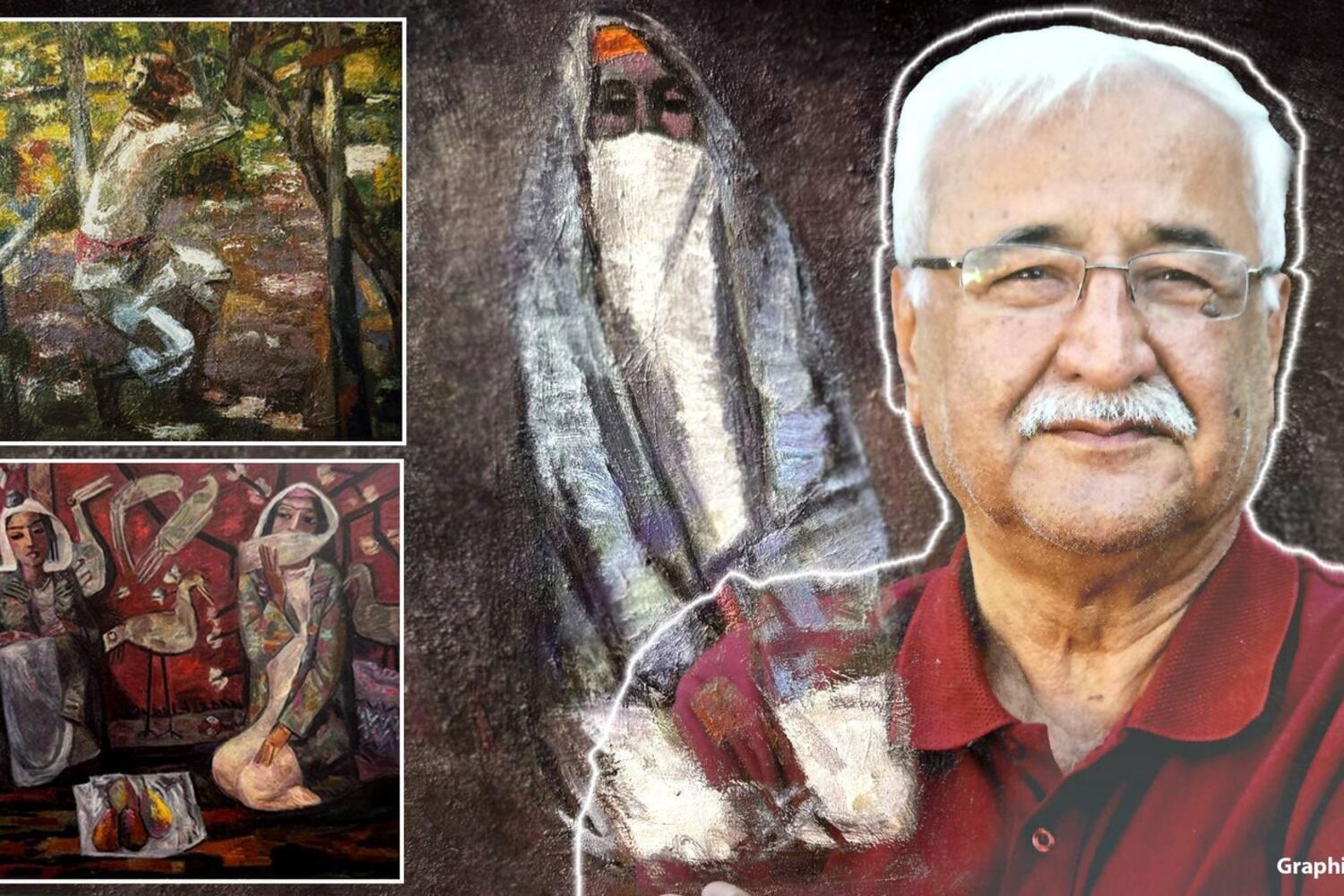 قىرغىزىستاننىڭ بىشكەك شەھىرىدە ياشاۋاتقان پېشقەدەم رەسسام تەلئەت مىررەھىموف ئەپەندى.