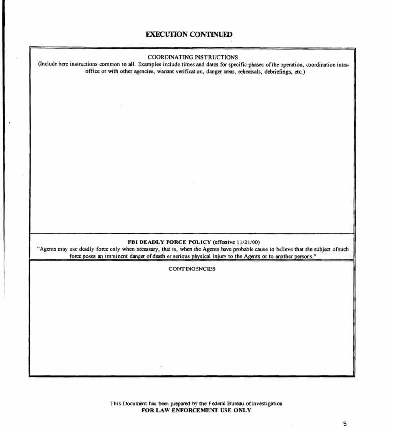 FBI于2004年发布的空白行动命令表格(FBI官网截图)