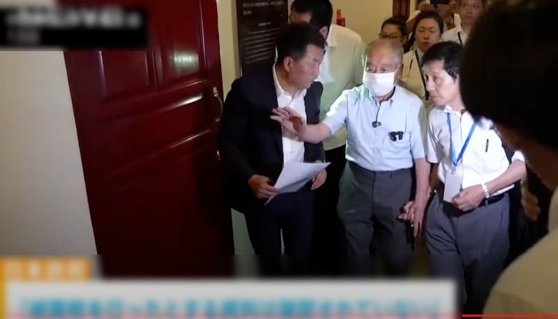 清水英男抵哈爾濱後,成為中共官媒的追訪對象。 (ANN News 截圖)