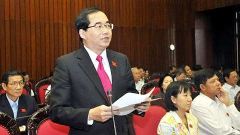 Đại biểu quốc hội Hoàng Hữu Phước trong một lần phát biểu trước diễn đàn Quốc Hội trước đây.