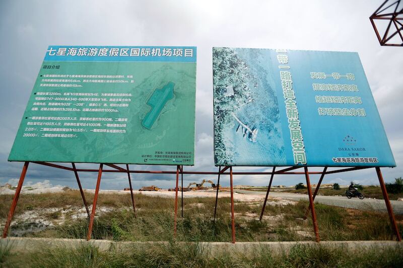 Hình minh hoạ. Công trường xây dựng sân bay của công ty Union Development Group của Trung Quốc tại Botum Sakor, tỉnh Koh Kong, Campuchia hôm 6/5/2018