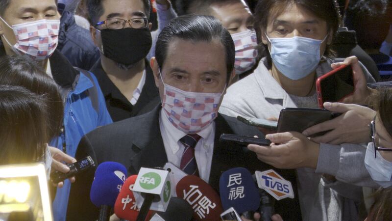 前国民党籍总统马英九受访回应监委林文程的质疑。(记者李宗翰摄)