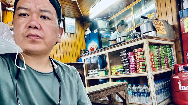 去年流亡印度的藏人次仁达瓦。（次仁达瓦提供）