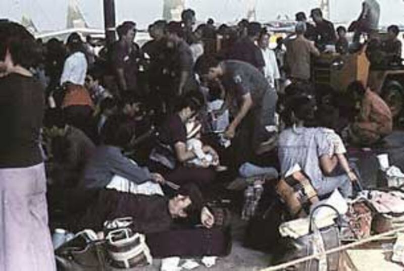 Chờ di tản ở Sài Gòn ngày 30-4-1975. VIETNAM OUT AFP PHOTO/VNA/FILES