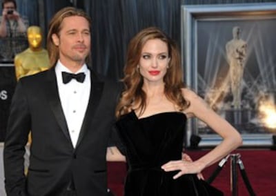 Vợ chồng ngôi sao nổi tiếng Angelina Jolie và Brad Pitt (2012)AFP