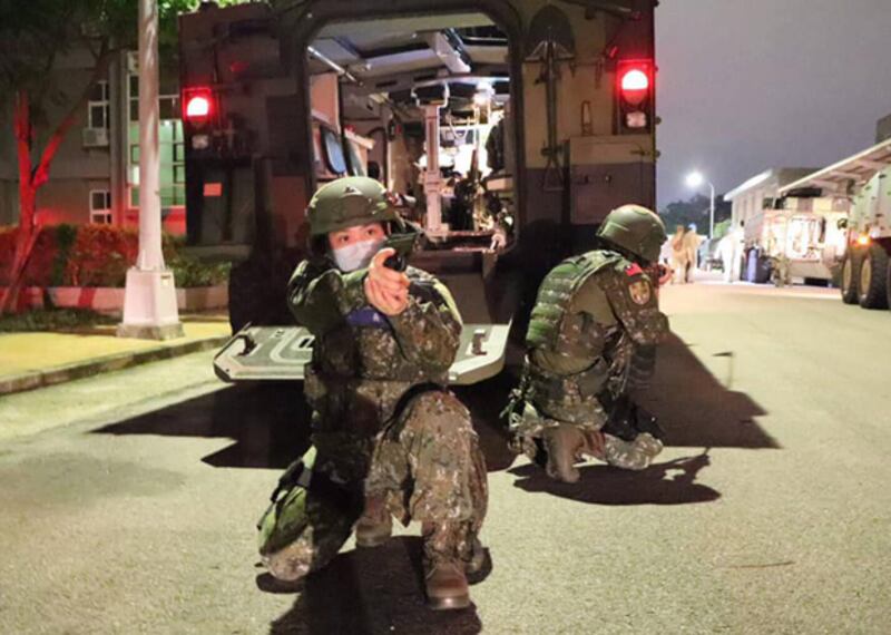 台灣軍演將演練反擊中共「斬首戰」。（台灣憲兵指揮部臉書圖片）
