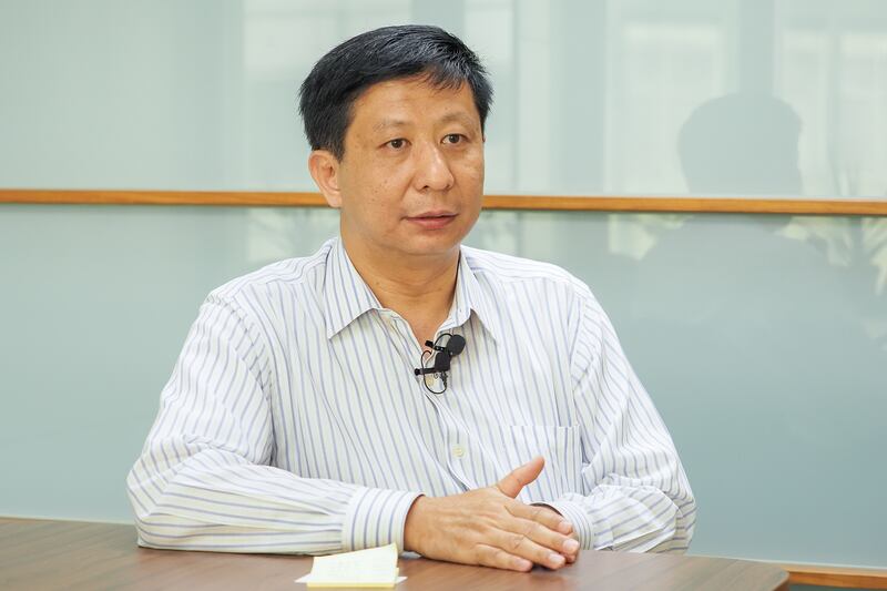 國家政策研究基金會副研究員揭仲：中國想借由這次巡航巡查創造在海峽中線以東執法事實。（鍾廣政 攝）