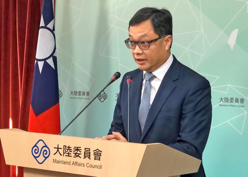 2020年4月30日，陸委會副主委陳明祺：中共當局應理性看待，台灣從來沒有隸屬於中華人民共和國的事實。（鍾廣政 攝）