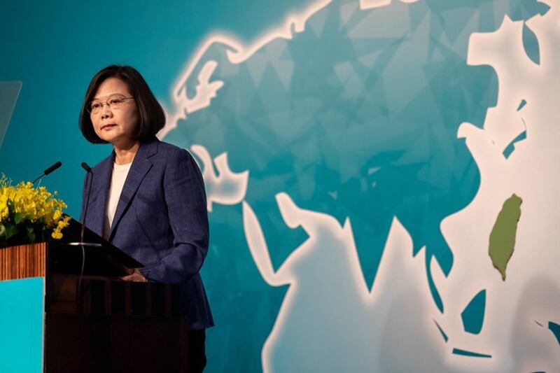蔡英文出席“凯达格兰论坛：2019亚太安全对话开幕式”。(总统府提供)