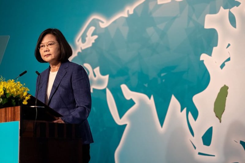 蔡英文出席“凯达格兰论坛:2019亚太安全对话开幕式”。(总统府提供)