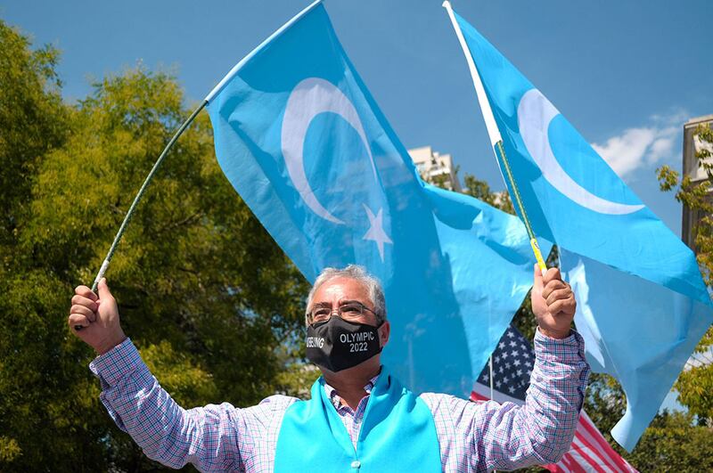 剛當選為世維會執委會副主席的伊利夏提,呼籲國際社會抵制北京2022冬奧會。(伊利夏提提供)