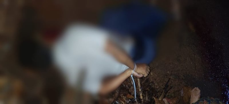 The body of Thaung Win, shot dead by junta forces on Sunday. Credit: Democracy Movement Strike Committee, Dawei district