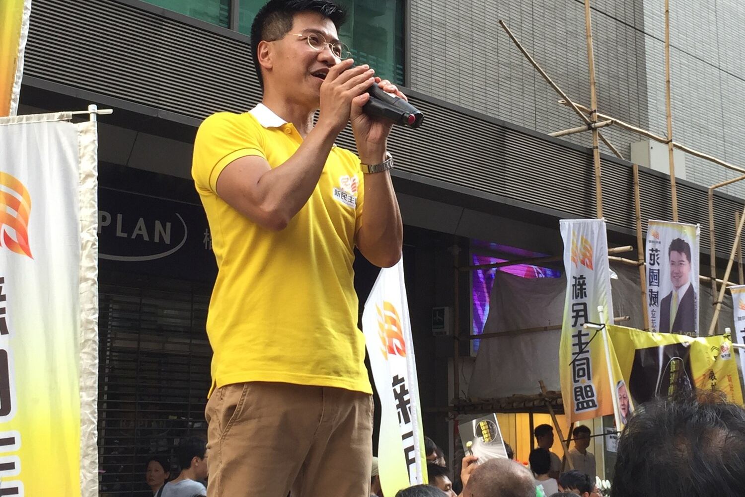 新民主同盟举行造势活动(忻霖摄)