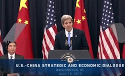 Ngoại trưởng Hoa Kỳ trong hội nghị Đối thoại Chiến lược Mỹ-Trung, 9 tháng 6, 2013 - White House document