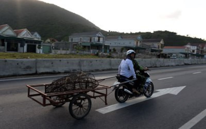 Khu tái định cư cho người dân xã Kỳ Lợi, huyện Kỳ Anh, tỉnh Hà Tĩnh. Ảnh chụp hôm 3/12/2015. AFP PHOTO.