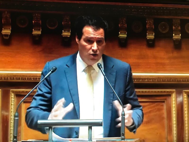 记者皮特龙(Guillaume Pitron)强调,欧洲对中国稀有金属的依赖比对俄罗斯天然气的依赖要严重得多。(记者蔡凌拍自网站)