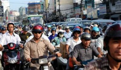 Đường phố giờ cao điểm. AFP photo