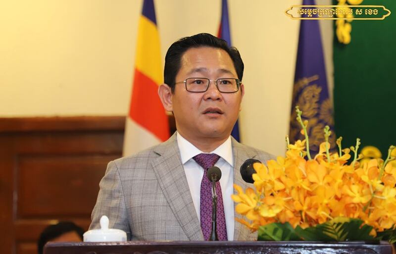 លោក កើត រិទ្ធ រដ្ឋមន្ត្រីក្រសួងយុត្តិធម៌ ថ្លែងក្នុងពិធីចូលកាន់ដំណែង កាលពីថ្ងៃទី១ មេសា ឆ្នាំ២០២០។