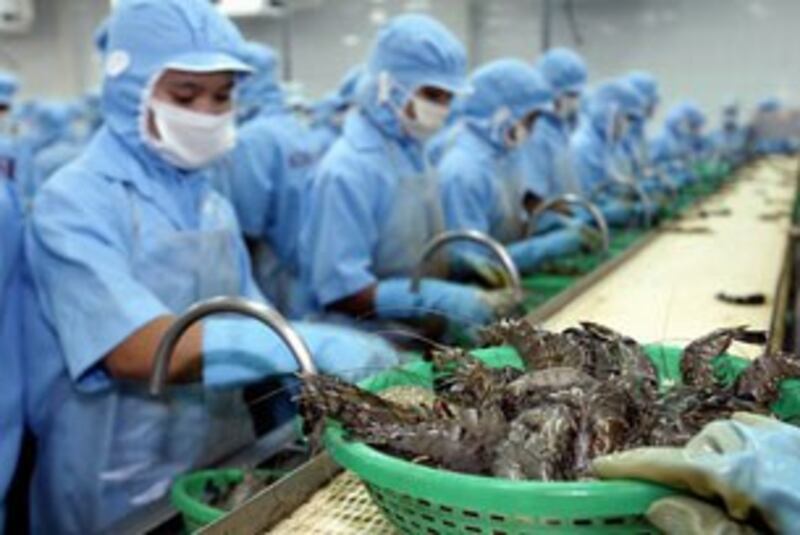 Công nhân Việt Nam tại một nhà máy chế biến thủy sản, ảnh minh họa chụp trước đây.