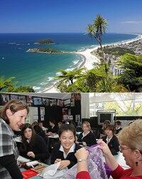 뉴질랜드 북섬의 동부 해안 도시 타우랑가(Tauranga)에 위치한 공립학교 교직원들이 한국을 방문, 뉴질랜드 유학 및 어학연수 설명회를 갖고 있다.