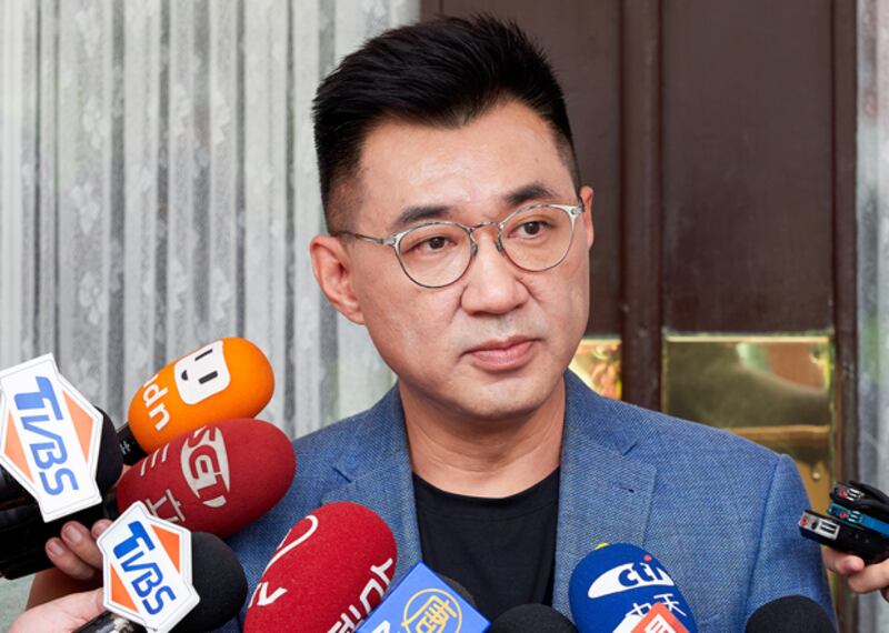 2020年9月25日,國民黨主席江啟臣:北京當局應收歛、節制,不要讓台海情勢繼續升高。(鍾廣政 攝)