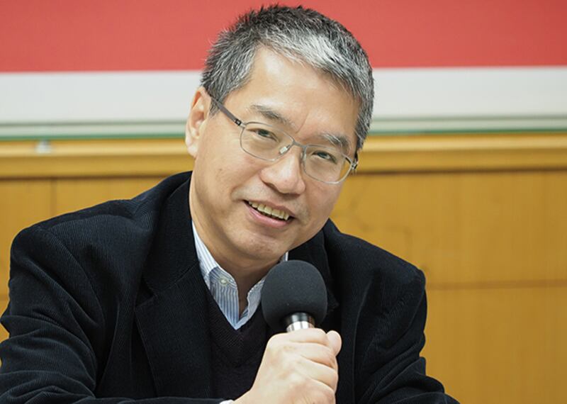 2020年1月18日，遠景基金會執行長賴怡忠：美台短期不會建交，但美國會不斷放鬆「一中框架」。(鍾廣政 攝)