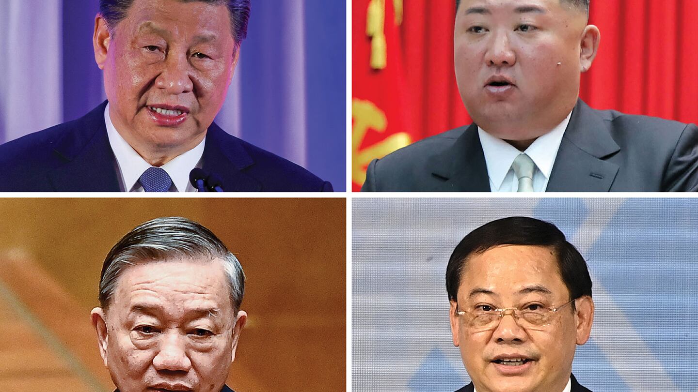 Clockwise from top left, China’s President Xi Jinping, North Korea’s leader Jim Jong Un, Laos Prime Minister Sonexay Siphandone and Vietnam’s Communist Party General Secretary To Lam.