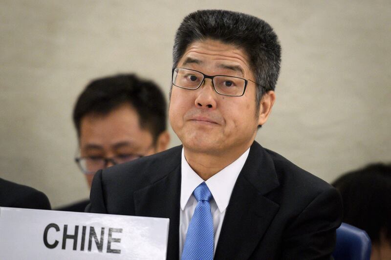 乐玉成说，台湾的邦交国早晚要清零。结果他因亲俄政策失误而被调离外交系统降职任用。（法新社）