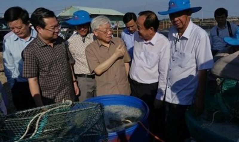 Tổng Bí thư kiêm Chủ tịch Nguyễn Phú Trọng thăm Kiên Giang hôm 14/4/2019