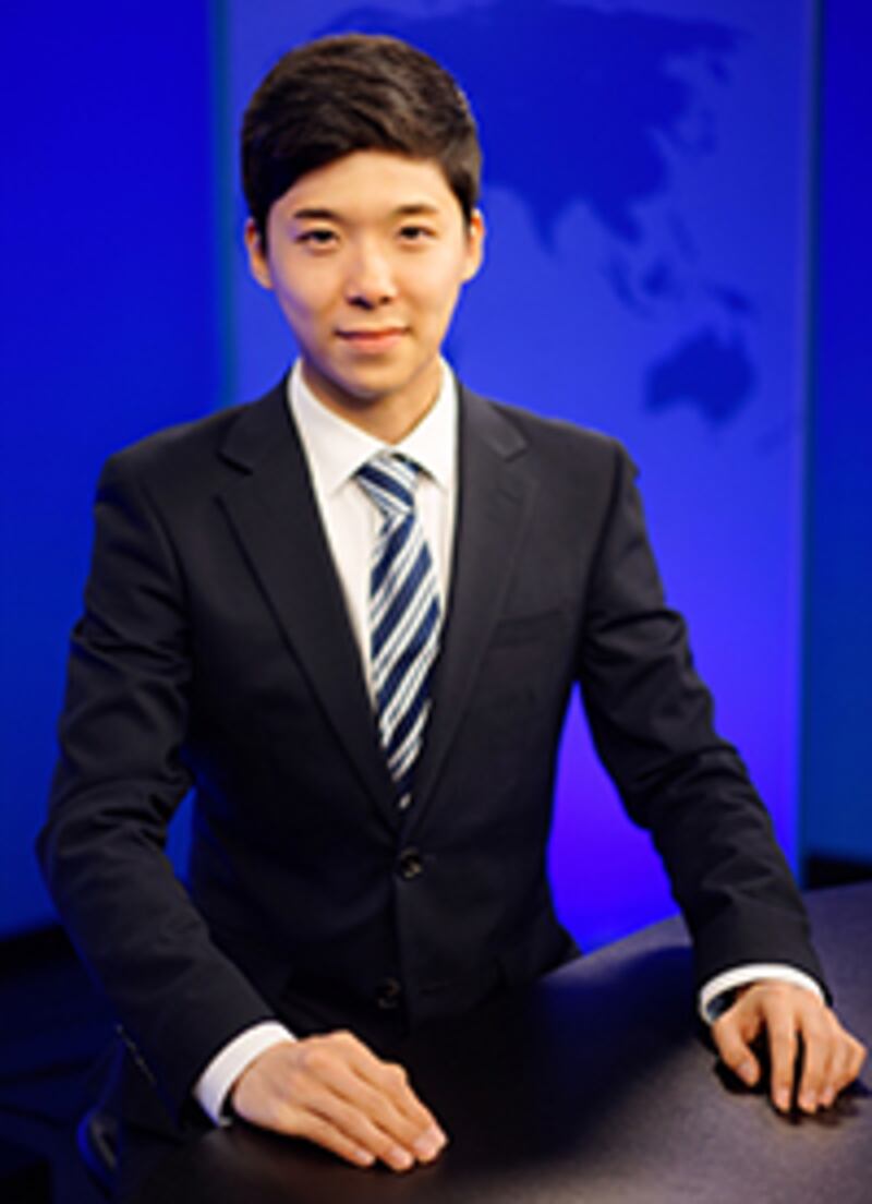 자유아시아방송국에서 인턴과정을 수료한 권도현 인턴기자. (사진제공: RFA Photo)