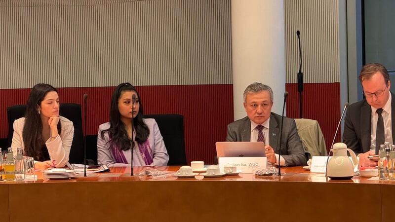 گېرمانىيە پارلامېنتىدا «ئۇيغۇر دوستلۇق گۇرۇپپىسى»، «تىبەت دوستلۇق گۇرۇپپىسى»، «خوڭكوڭ دوستلۇق گۇرۇپپىسى» بىرلىكتە گېرمانىيە پارلامېنتى بىلەن بىرلىشىپ ئۆتكۈزگەن «ئورتاق ناشتىلىق» پائالىيىتىنىڭ كۆرۈنۈشى. 2024-يىلى 22-فېۋرال، بېرلىن